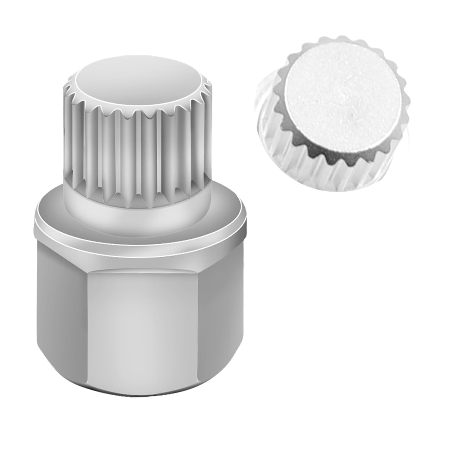 JEUCLEL 9/21PT Wheel Locking Nut Key Compatible with VW Volkswagen